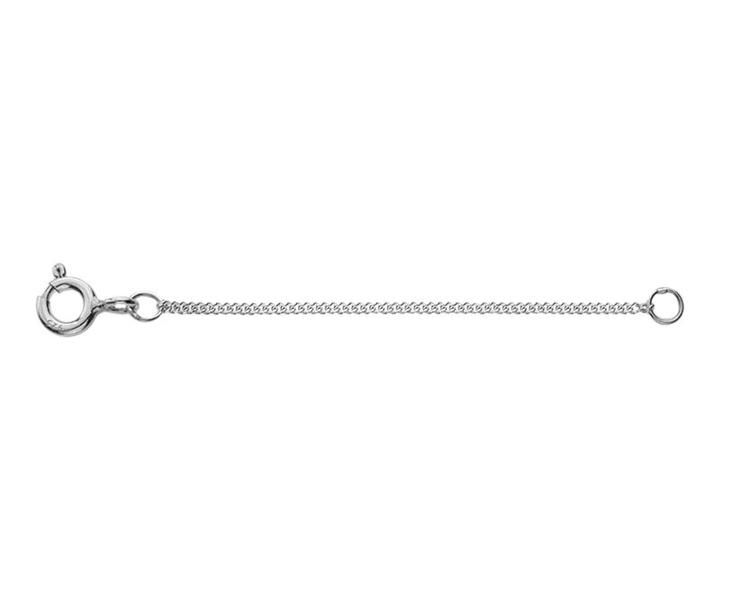 Chain Extenders | Silver 12 Filed Curb Extender 2" Length